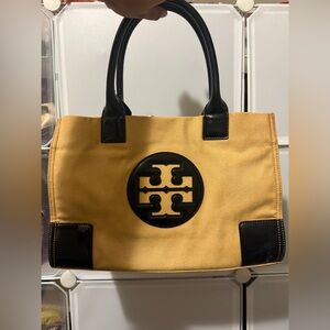 Tory Burch Tan Twill Ella Tote Bag